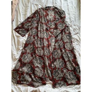 Boho Red Kimono